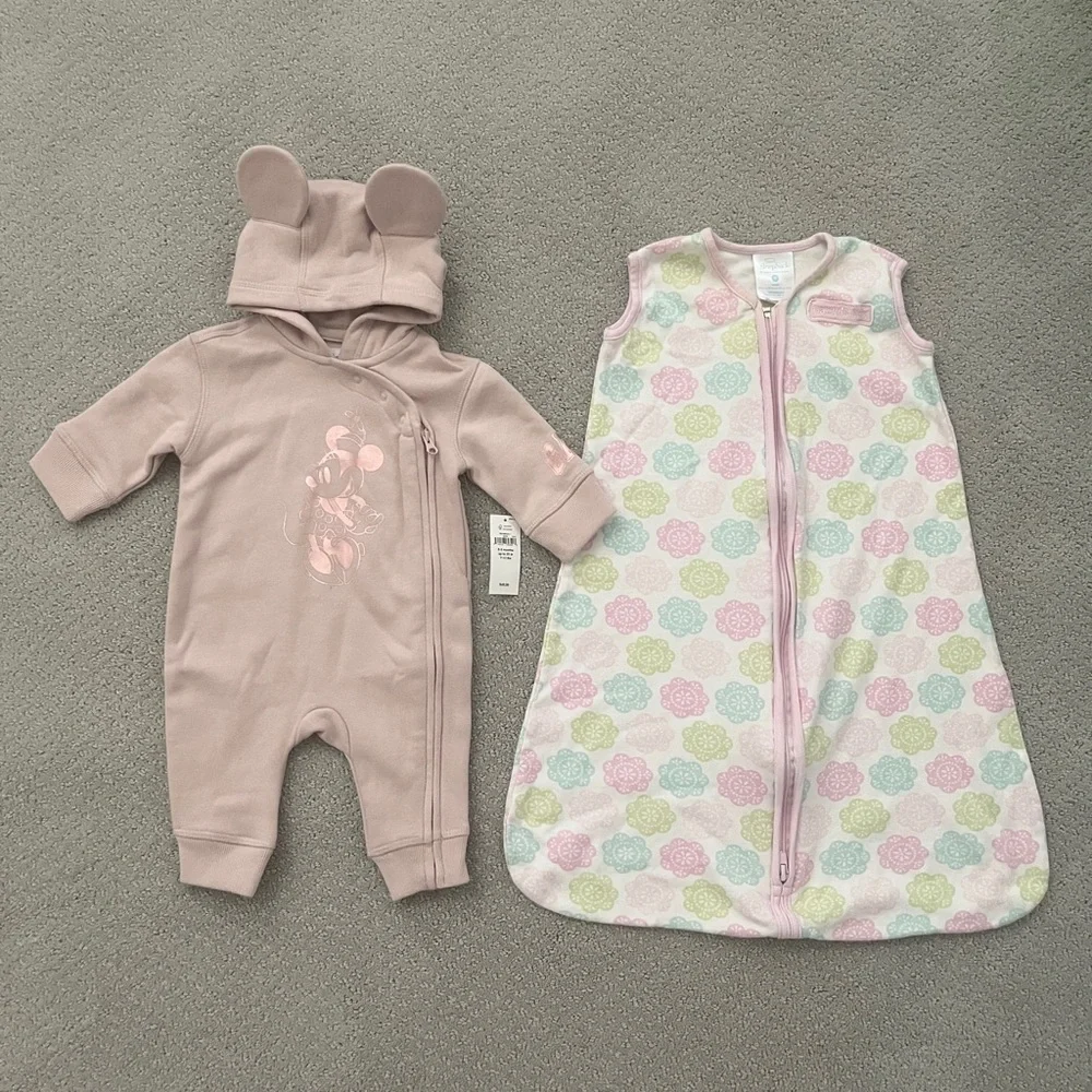 Halo Sleep Sack + Minnie Mouse Hoodie Onesie